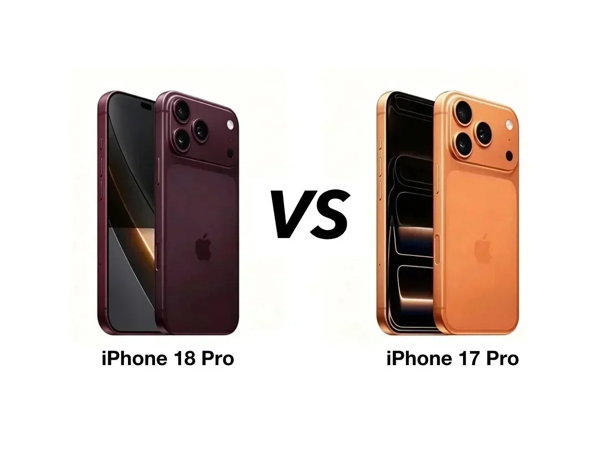 iPhone 18 Pro Dark Cherry vs. iPhone 17 Pro Cosmic Orange