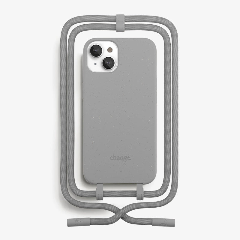 IPhone 14 Plus Handykette abnehmbar Grau