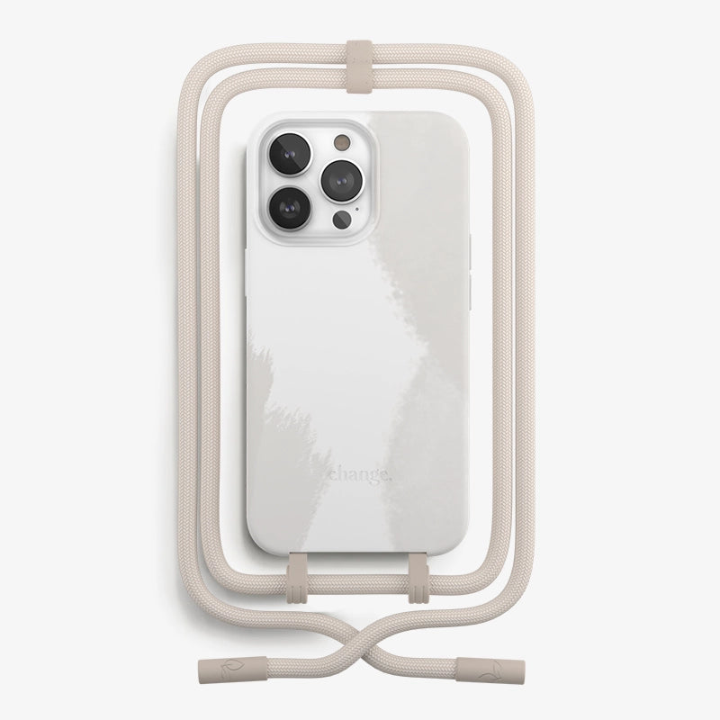IPhone 13 Pro Handykette abnehmbar Creme Weiß