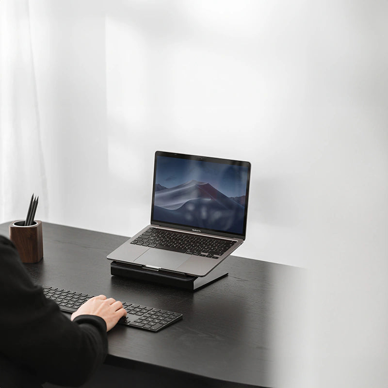 Laptop Stand + Monitor Stand Single + Multipad + Desk Mat Black Series