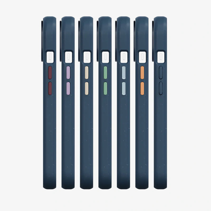 Clear Case Blau iPhone 13 + farbige Buttons