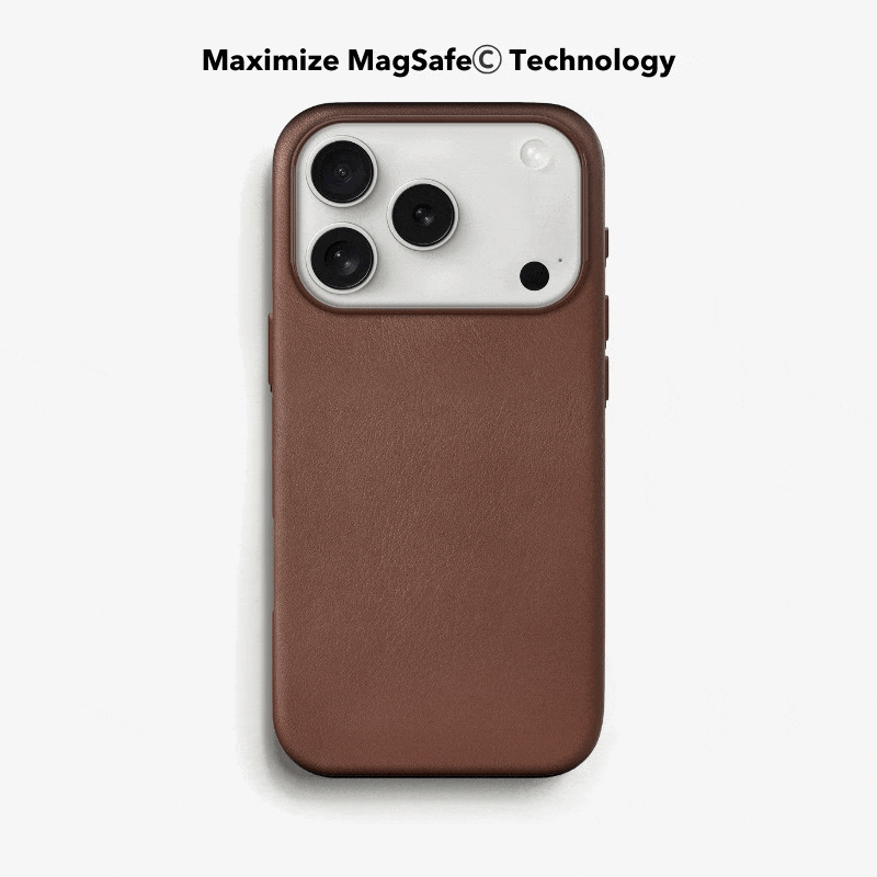 iPhone 18 Pro MagSafe Leder Hülle braun