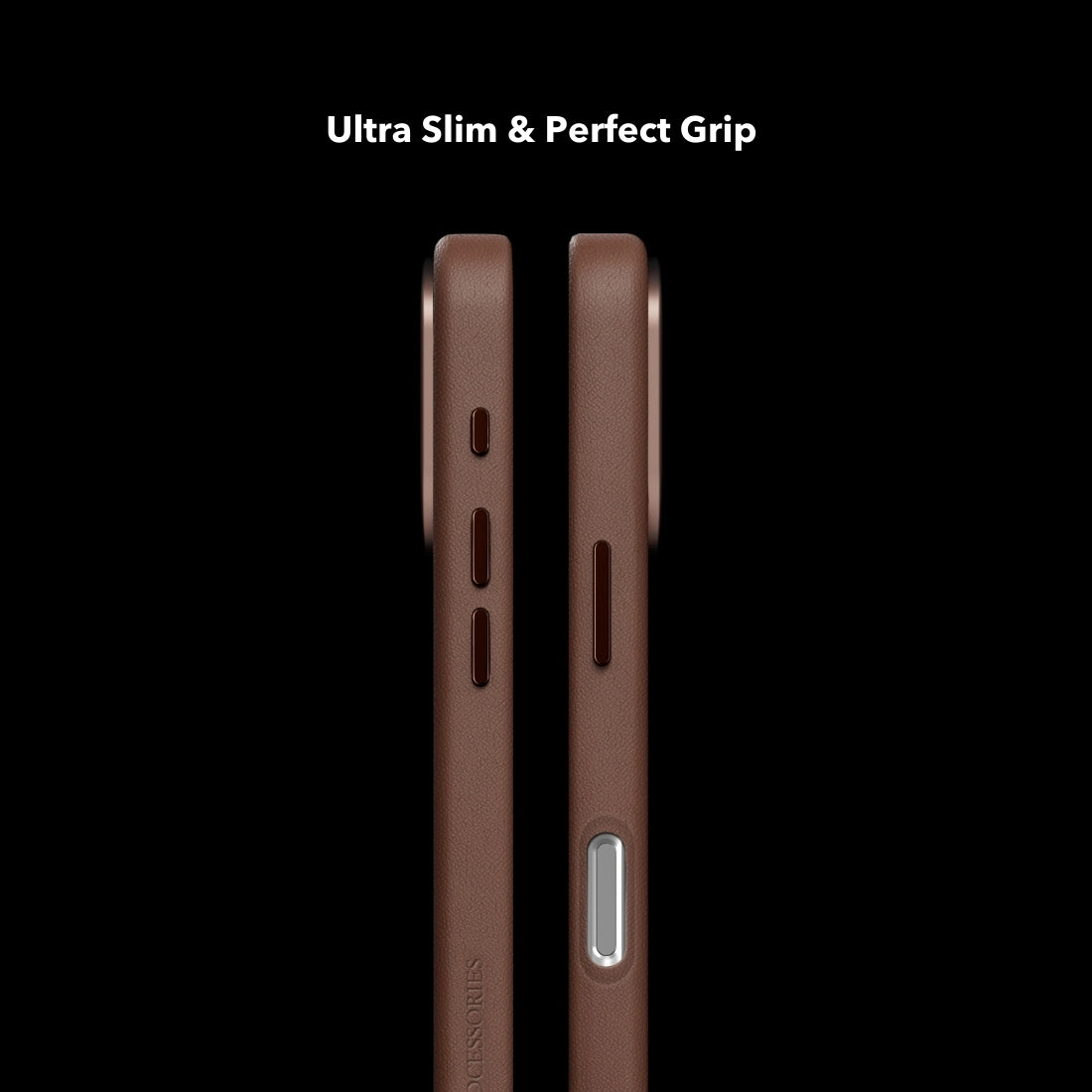 iPhone 18 Pro Hülle aus veganem Leder braun