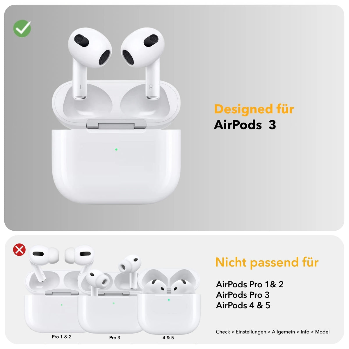 AirPods 3 Housse en cuir Vegan