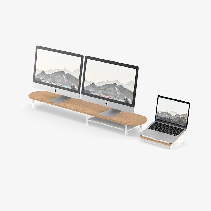 Desk Bundle Small Dual Eiche