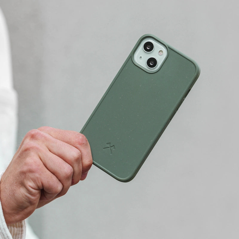 Bio Case + Fullscreen Panzerglas iPhone 15 Grün