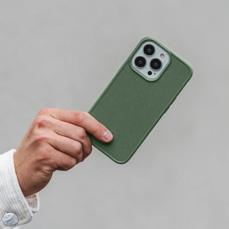 Bio Case + Fullscreen Panzerglas iPhone 14 Pro Grün