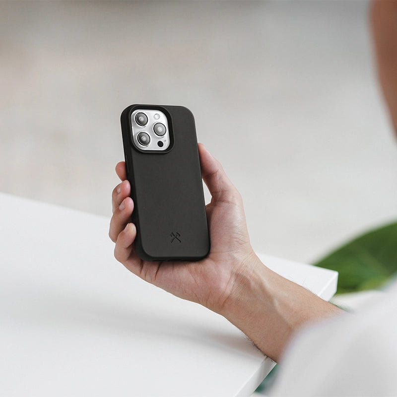 Iphone 15 Pro nachhaltige Bio MagSafe Handyhülle schwarz