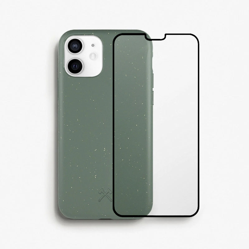 Bio Case + Fullscreen Panzerglas iPhone 11 Grün