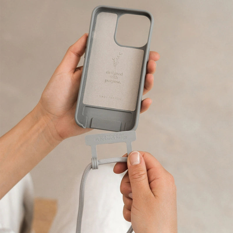 IPhone 12 Mini Handykette abnehmbar Grau