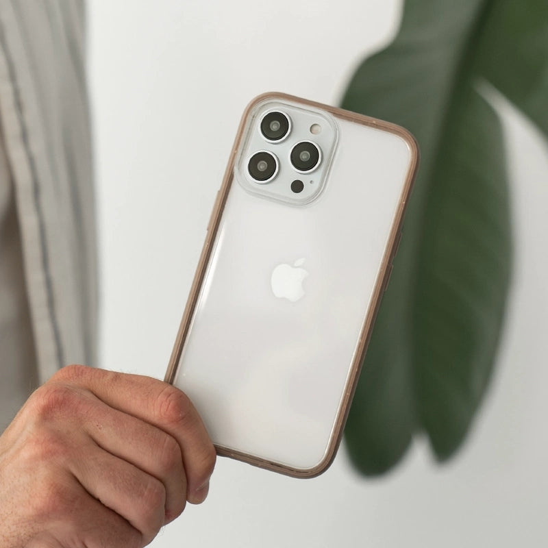 Iphone 14 Pro Max durchsichtige Handyhülle Braun