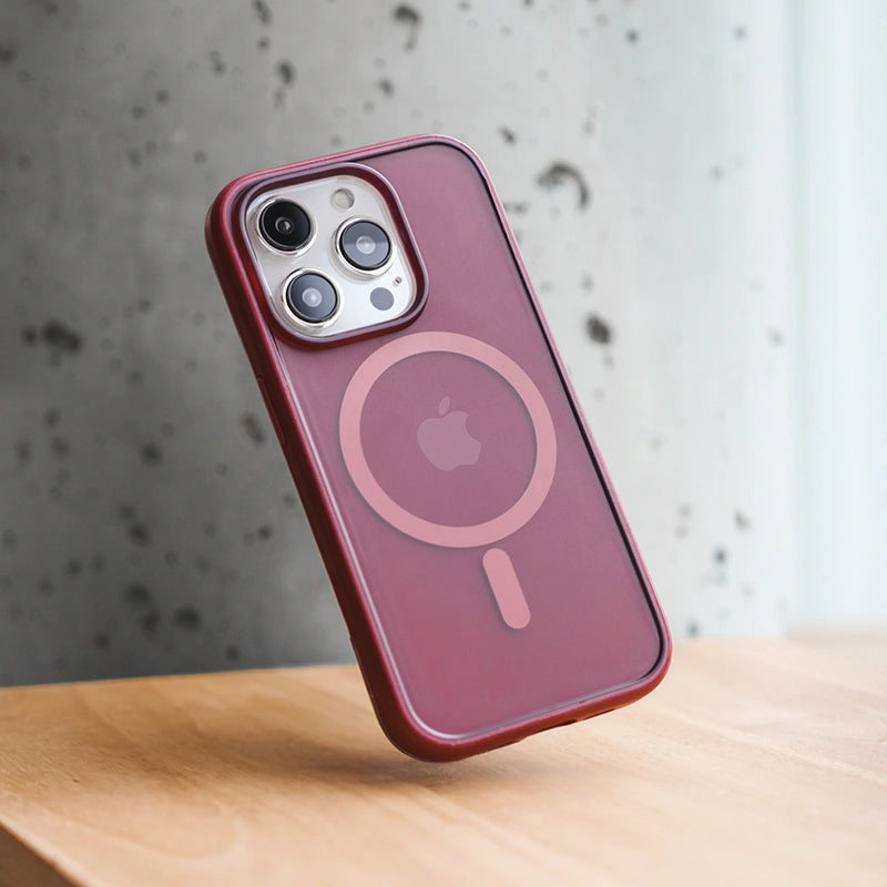 iPhone 14 Pro Clear Case MagSafe rot/matt