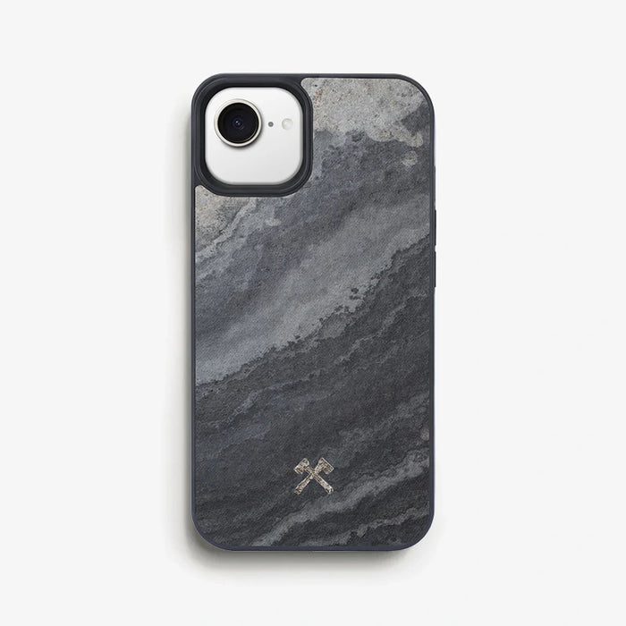 Woodcessories - Handyhülle Stein - iPhone 16e - Camo Grau
