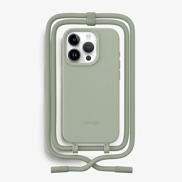 Sustainable necklace case, cell phone cases with strap