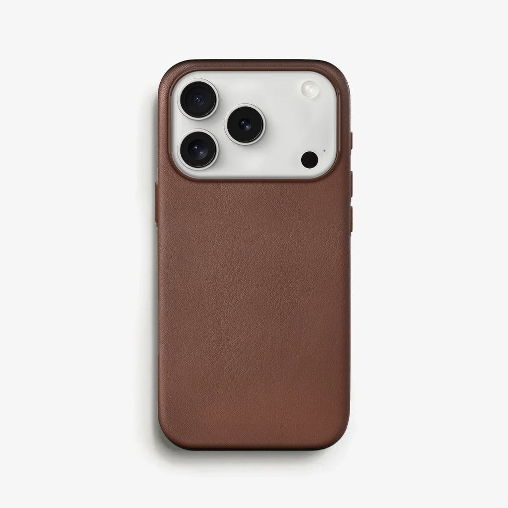 iPhone 17 Pro シュリンクレザーケース ブラウン iPhone 17 Pro Case vegan leather - Brown | Woodcessories