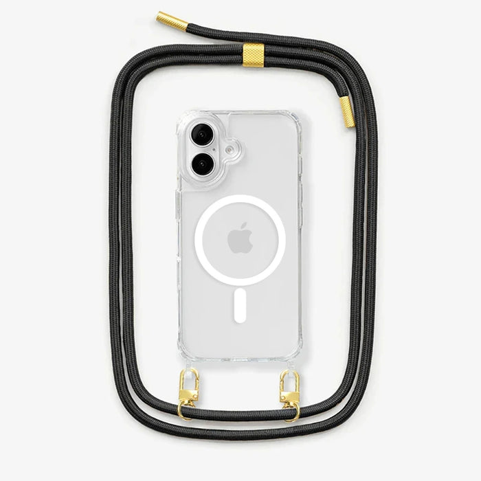iPhone 17 Handykette Clear MagSafe Kordel Schwarz