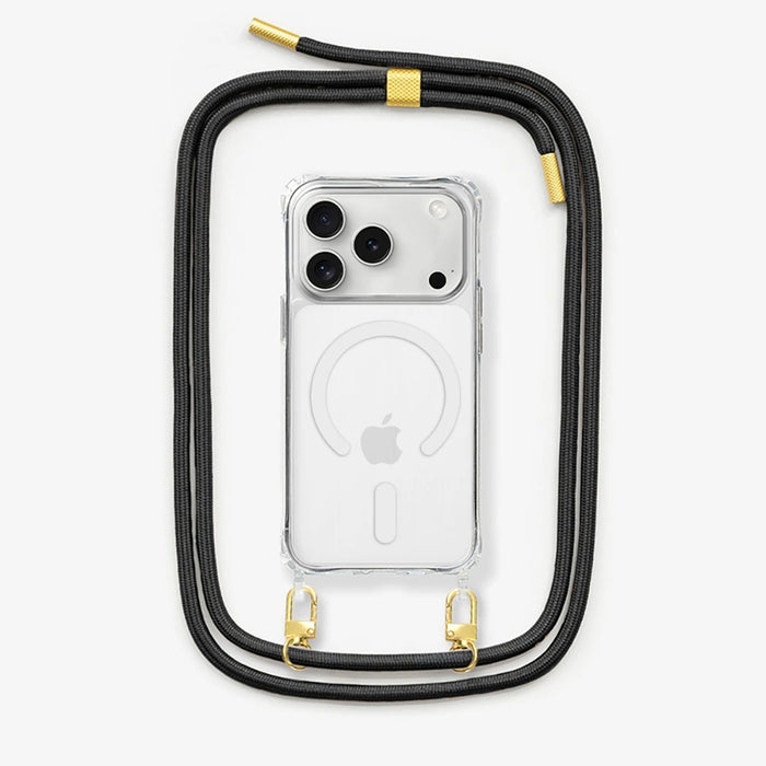 iPhone 17 Pro Handykette Clear MagSafe Kordel Schwarz