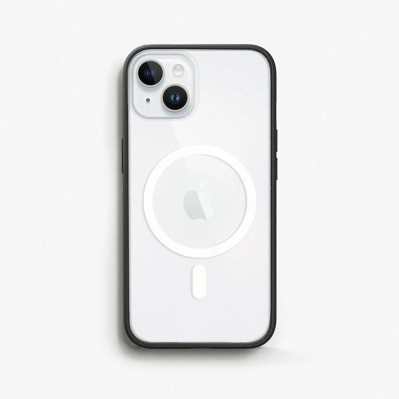 Iphone 14 Plus durchsichtige MagSafe Handyhülle schwarz/ klar