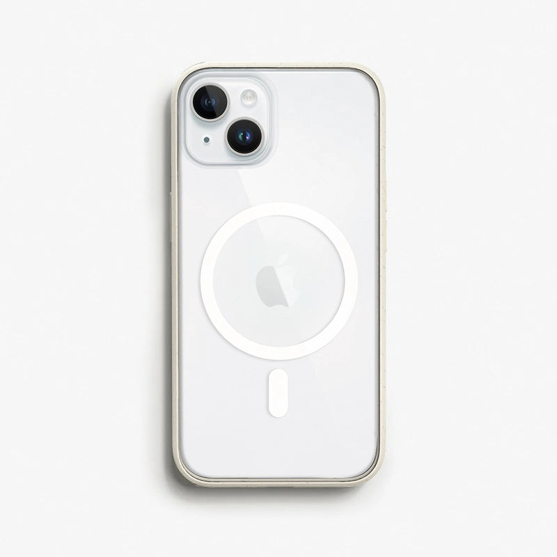 Iphone 14 durchsichtige MagSafe Handyhülle weiß/ klar
