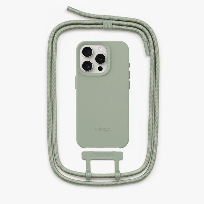 Coque iPhone 16 Pro avec Cordon détachable - Vert Menthe - Woodcessories
