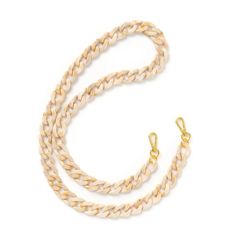 Abnehmbare Resin Kette Lang Beige